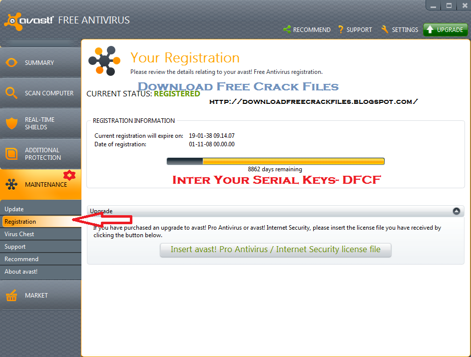 Avast Professional Antivirus License File